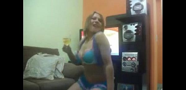  Brazilian Girl Dancing for the Camera Blue Outfit